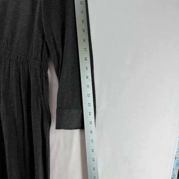 Soft Surroundings Jumpsuit Size L Tamara Cozy Jersey Zip Front Long Sleeve Gray - Picture 10 of 11